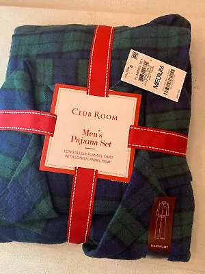 Club Room Mens Green Blue Flannel 2 Piece Pajamas Medium • $20