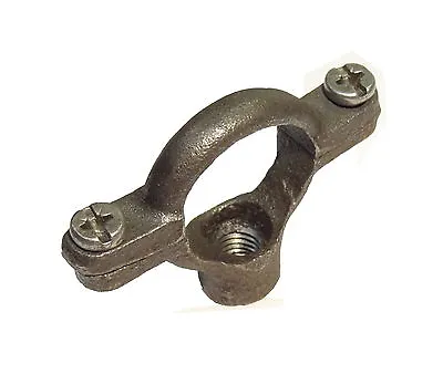 3/4  Black Malleable Iron Munsen Ring Pipe Clip / Bracket • £2.99