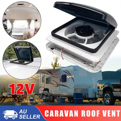 Shower Roof Hatch Led Lights Vent Exhaust Fan Caravan Camper Rv Motorhome • $121.95