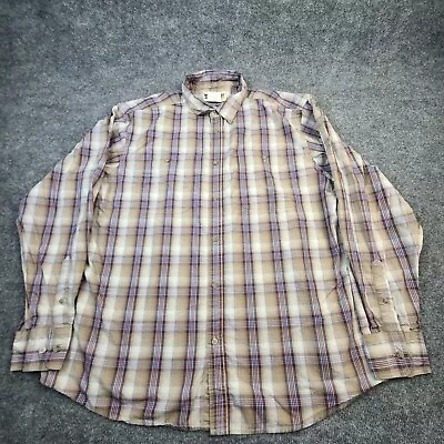 Wrangler Rugged Wear Mens Causal Button Up Shirt Size XXL Collared Outdoor Shirt • $11.49