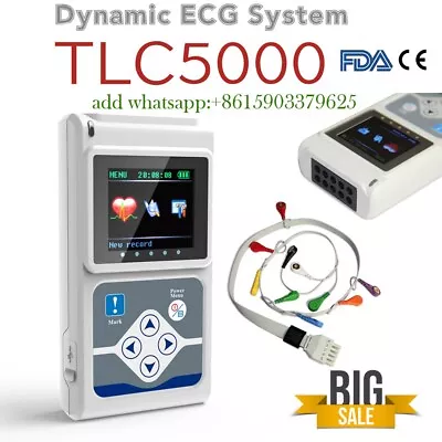 CONTEC 24H 12 Channel ECG Dynamic Holter EKG Monitor System+Software TLC5000 • $499