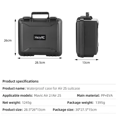 $68.23 • Buy Waterproof Case For DJI Mavic Air 2/Air 2S Hard Case Suitcase Drone Accessories