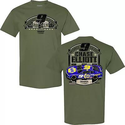 Chase Elliott 2024 NAPA Military Green T-Shirt • $29.95