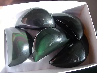 Rainbow Obsidian Moons Set Of 5 315 Gms EBay U.K. Seller For Over 20 Years • £40