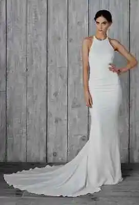 Nicole Miller Morgan Wedding Dress Size 8 Style FJ10008. Beaded Straps. • $300