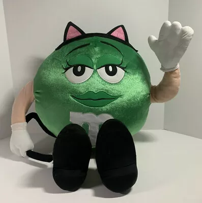 Ms. Green M&M Stuffed Plush Cat XL 2' Poseable • $75