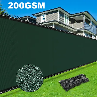 Heavy Duty 200GSM Wind Screen Privacy Fence Shade Cover Mesh Garden Patio Tarp • $5.98