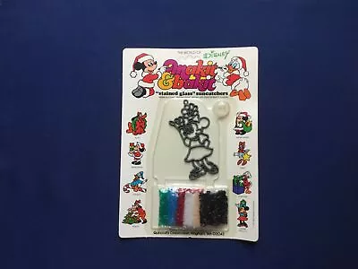 Vintage Makit Bakit Minnie Mouse Mistletoe Disney Christmas Ornament Suncatcher • $14.99