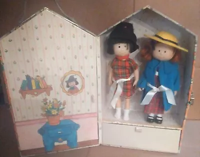 1999 Eden Toys Madeline Doll House Carrying Case W/2 Dolls Outfits & Accessories • $30