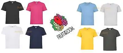 Kids Fruit Of The Loom Boys Girls Cotton PE T Tee Shirt Plain Short Sport Sleeve • £3.89