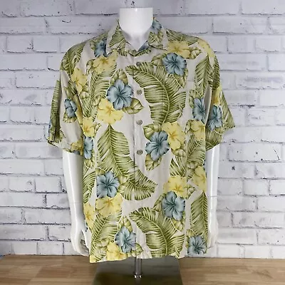 Tommy Bahama Shirt Men's Size XL Hawaiian Camp Shirt 100% Silk Floral Hibiscus • $24.99