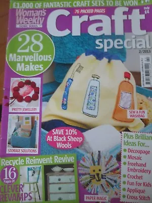 £1 • Buy Womans Weekly Craft Special 2/2013 Felting Sewing Sticking 
