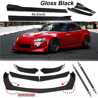 Front Bumper Lip Spoiler Splitter 86.6  Side Skirt Rear Lip For Honda S2000 • $79.99