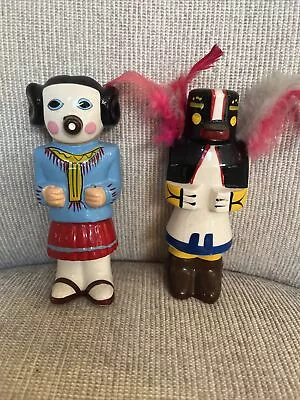 Vintage Victoria Ceramics Salt And Pepper Shakers Native American Made In Japan • $12