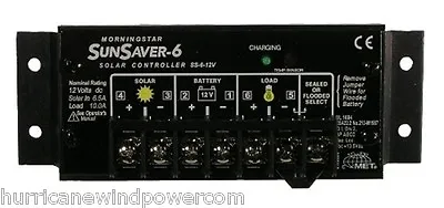 Morningstar  SS-6-12V SunSaver 6 Amp 12 Volt Solar Charge Controller  • $75