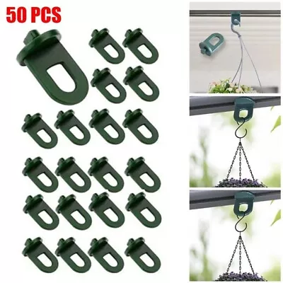 £7.28 • Buy 50PCS Plastic Greenhouse Hanging Hooks Hanger Clips Garden Accessories