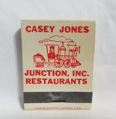 Vintage Casey Jones Junction Restaurants Matchbook Wichita KS Train Advertising • $12.99