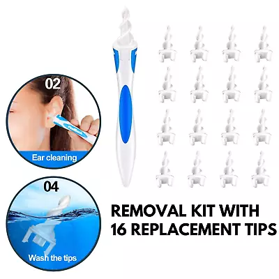 Ear Wax Removal Tool Cleaning Ear Wax Cleaner Q-Grips Ear Wax Remover 16 Tips • $11.38