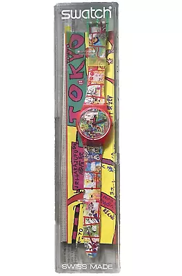 Swatch Watch TOKYO MANGA GR133 1997 With Case Map And Papers New Battery • $13.50