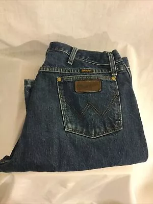 Vintage Wrangler Jeans Mens Size 36x30 Denim Regular Fit Dark Wash Work Jeans • $14.90
