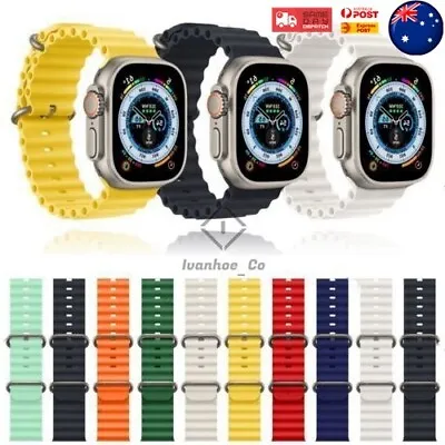 $10.95 • Buy For Apple Watch Ocean Band Strap IWatch Ultra Series 8 7 6 5 SE 40 44 41 45 49mm