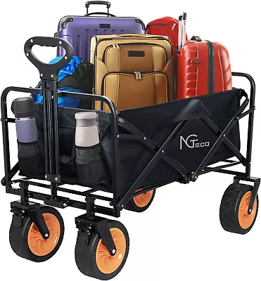 (OpenBox) NGT Folding Wagon Beach Large Wheels Anti-Sag/360° Rotatable Handlebar • $89.99