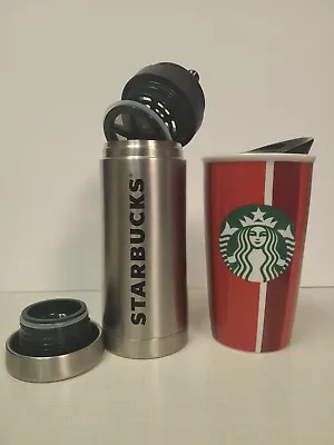 $50.99 • Buy Starbucks S/S 10 Oz French Press Travel Mug Coffee Cup 2010 With 12oz Travel Mug