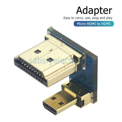 Mini Micro HDMI To HDMI Converter HDMI Screen Adapter For Raspberry Pi 4B NEW • $2.87