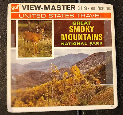 GREAT SMOKY MOUNTAINS National Park NC TN Vintage View-master 3 Reel Pack • $4.95