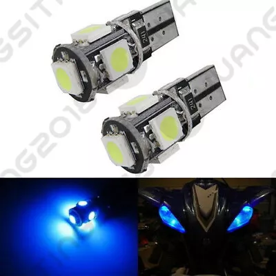 Ultra Blue 5-SMD 2825 168 194 LED Bulbs For Motorcycle Bike Parking LightsHST • $5.14