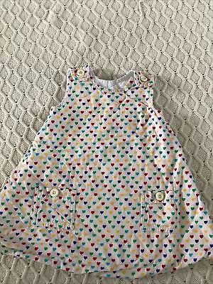 £5 • Buy BEAUTIFUL VINTAGE BABY GIRL DRESS 24 MONTHS Hearts Lovely Dress