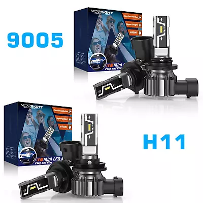 9005 HB3 + H11 H8 H9 Combo LED Headlight Bulbs Hi/Low Beam 10000LM 6500K White • $50.99