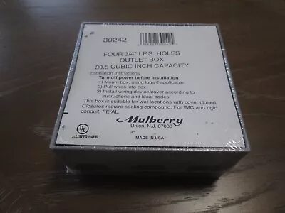 Mulberry 30242 Powdered Die Cast Aluminum 2-Gang Weatherproof Outlet Box • $14.99