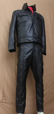 Elvis Presley 1968 Comeback Special Lambskin Black Leather Suit Tribute Artist • $124.99
