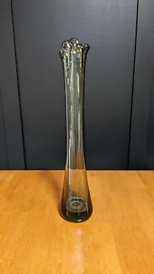 Vintage Viking Smoke Gray Swung Vase 16.75  • $35