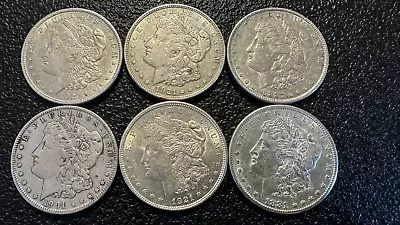LOT Of 6 Morgan 90% Silver Dollar Coins USA! • $26
