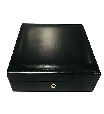 T. Anthony Black Leather Suede Lined Men’s 12 Pair Cufflinks Jewelry Box Case • $150