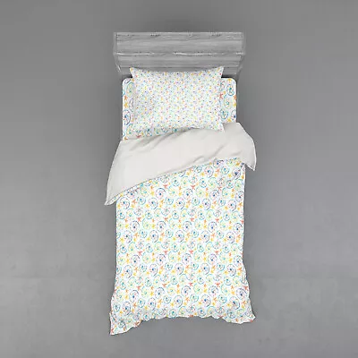 Ambesonne Nautical Bedding Set Duvet Cover Sham Fitted Sheet In 3 Sizes • £78.17