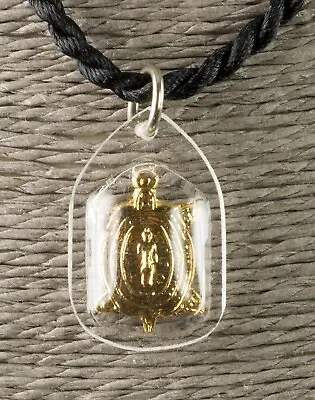 Necklace Amulet Thai Mini Tortue Phra Buddha Golden LP Liew- Talisman 2342 • $29.16