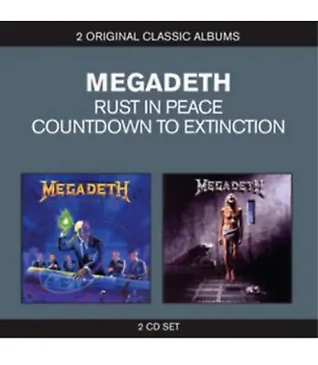MEGADEATH CDx2 Rust In Peace & Countdown To Extinction Two Classic Albums • £8.21