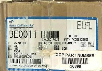 Merkle-Korff GE BE0011 5KSM92HFL0011 25W 230V Motor NIB Free Shipping • $109.89