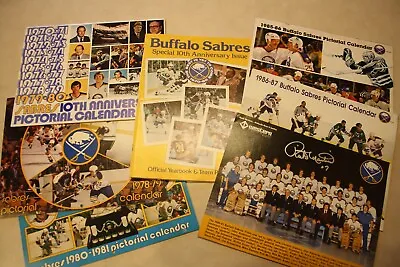$34.95 • Buy Buffalo Sabres Vintage Calendars, Anniversary Yearbook, Rick Martin Autograph
