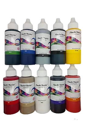 Epoxy Resin Pigment - 10 Color Liquid Epoxy Resin Color Concentrate - 2oz. Each • $49.95