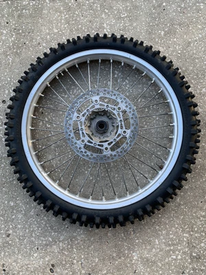 $145 • Buy Yamaha  Yz426f 01 21” Front Wheel Rim Hub Rotor Good Tire Yz250 Yz125 Yz450f