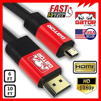 $9.99 • Buy Micro HDMI To HDMI Cable Adapter Converter 4K GoPro HERO 7 6 5 4 3 Camera 60Hz