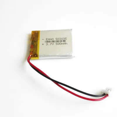 3.7V 500mAh Lipo Polymer Rechargeable Battery 503035 JST 2Pin 2.0mm For MP3 GPS • £7.19