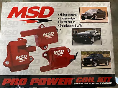 MSD Ignition Coils Pro Power Series GM LS2/LS7 Engines Black 8-Pack - 828783 • $740