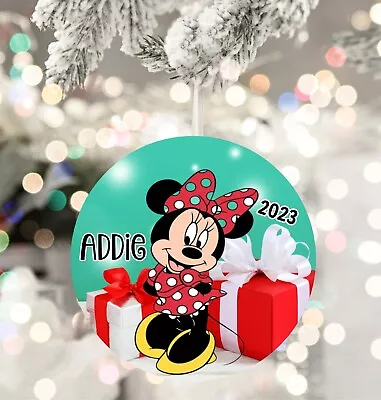 Minnie Mouse Ornament-Personalized Kids Gift- Custom Disney 2023 Ornament • $14