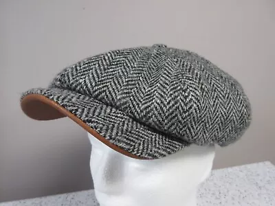 Vintage Newsboy Cap And & Sons Harris Tweed Made In Britain UK Sz M Dress Hat • $49.79