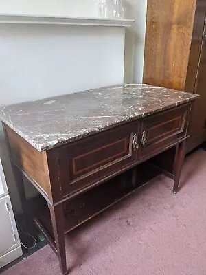 Pink Marble Topped Mahogany Vintage Washstand • £200